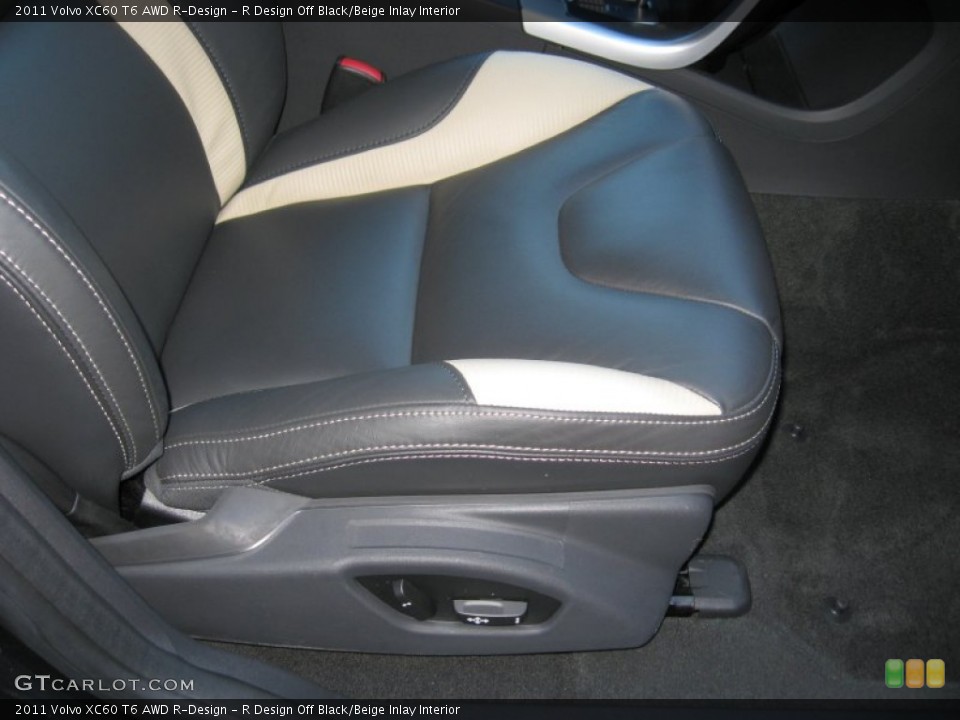R Design Off Black/Beige Inlay Interior Front Seat for the 2011 Volvo XC60 T6 AWD R-Design #75649488