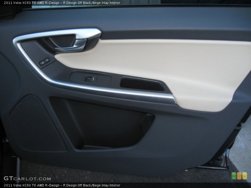 R Design Off Black/Beige Inlay Interior Door Panel for the 2011 Volvo XC60 T6 AWD R-Design #75649506