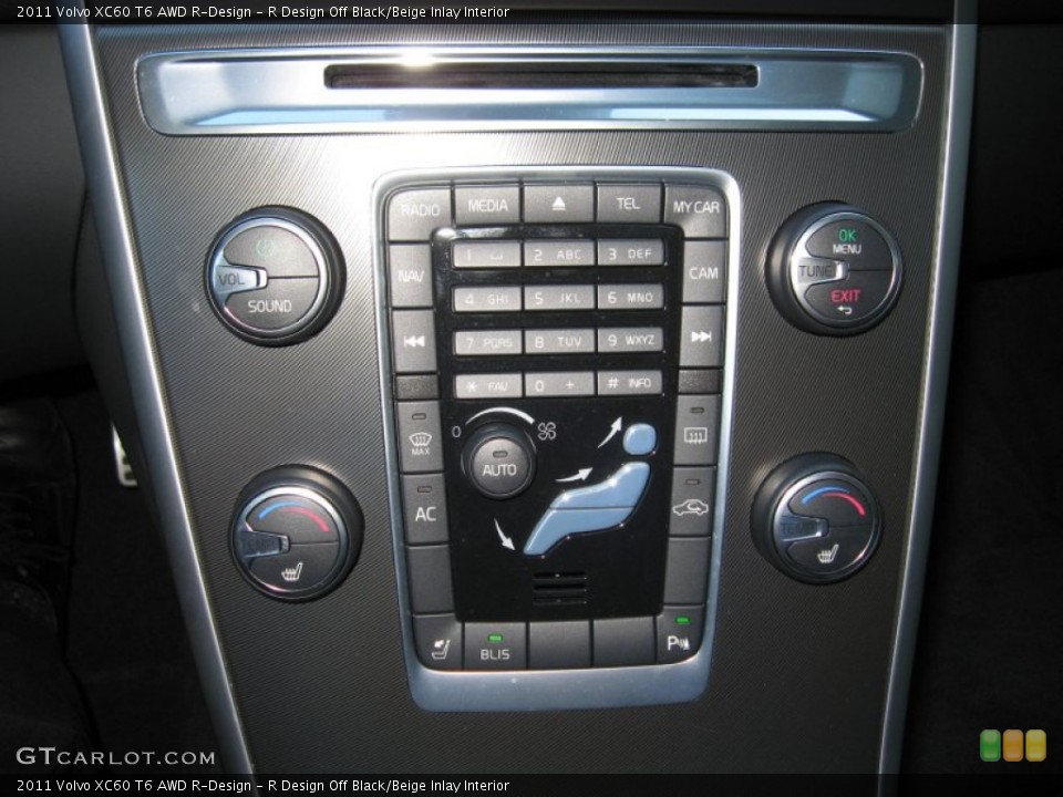 R Design Off Black/Beige Inlay Interior Controls for the 2011 Volvo XC60 T6 AWD R-Design #75649584