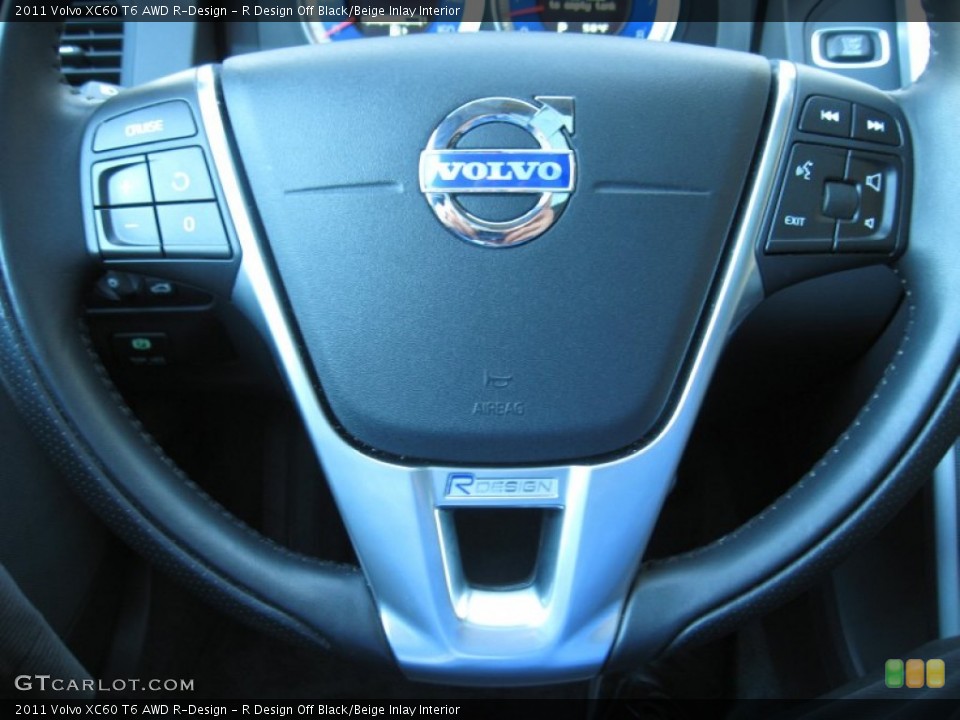 R Design Off Black/Beige Inlay Interior Steering Wheel for the 2011 Volvo XC60 T6 AWD R-Design #75649631