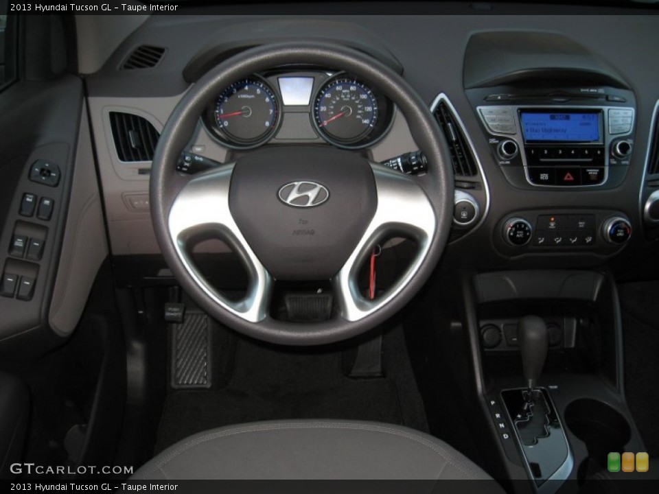 Taupe Interior Steering Wheel for the 2013 Hyundai Tucson GL #75651429