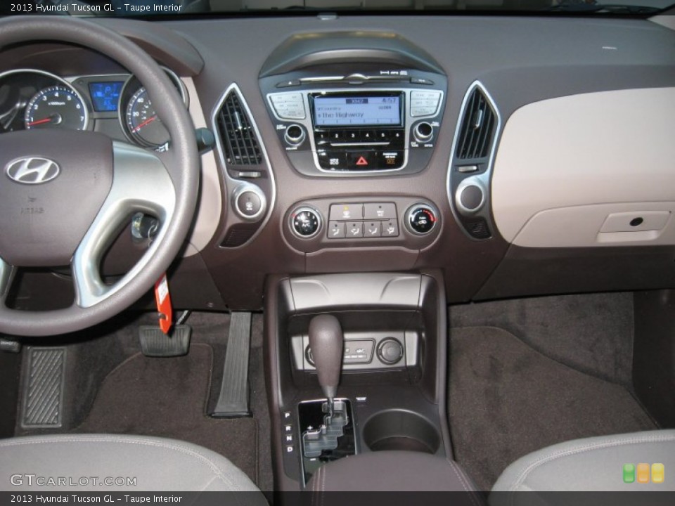 Taupe Interior Dashboard for the 2013 Hyundai Tucson GL #75651450