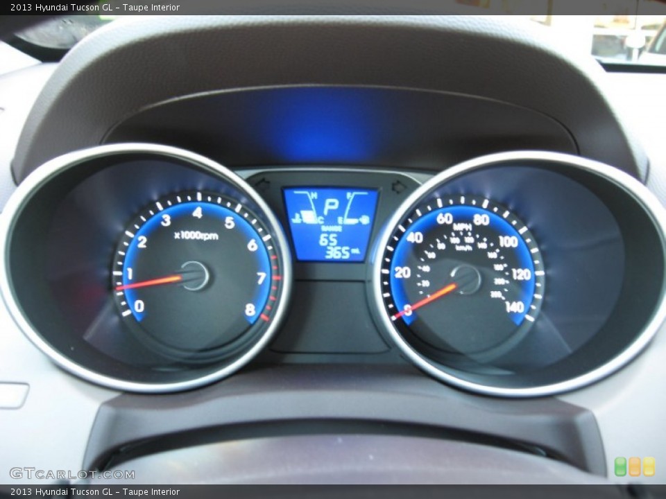 Taupe Interior Gauges for the 2013 Hyundai Tucson GL #75651525