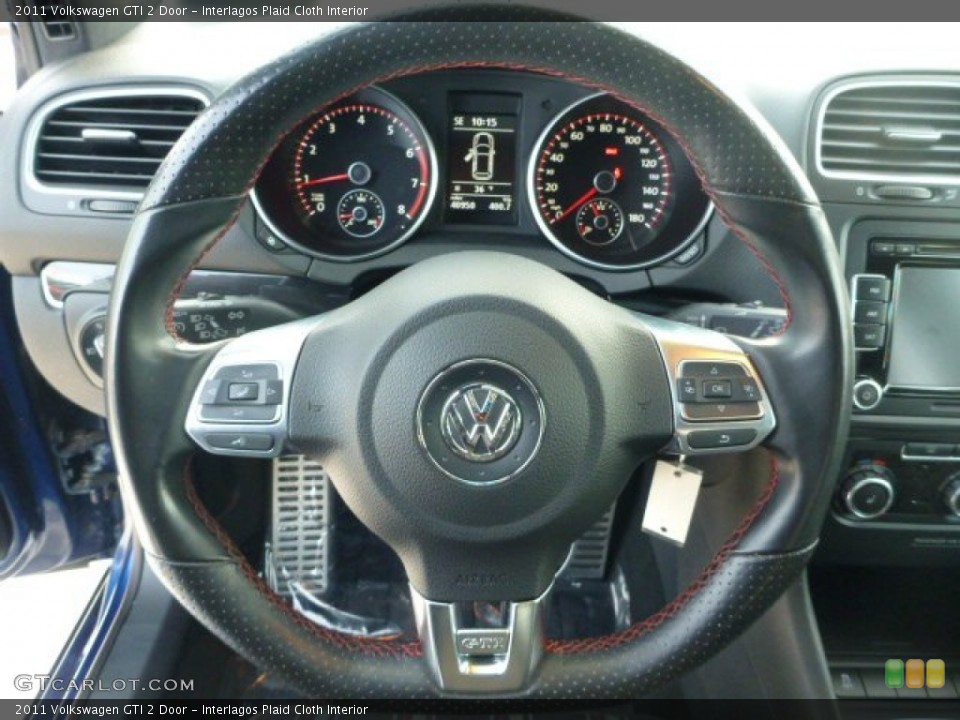 Interlagos Plaid Cloth Interior Steering Wheel for the 2011 Volkswagen GTI 2 Door #75653664