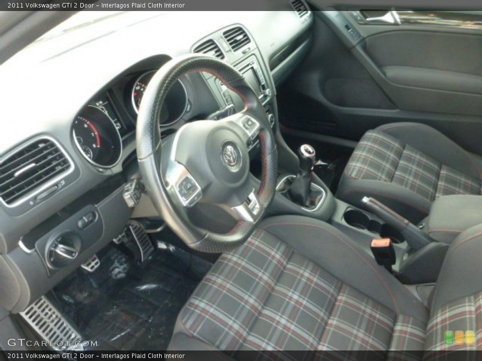 Interlagos Plaid Cloth Interior Prime Interior for the 2011 Volkswagen GTI 2 Door #75653673