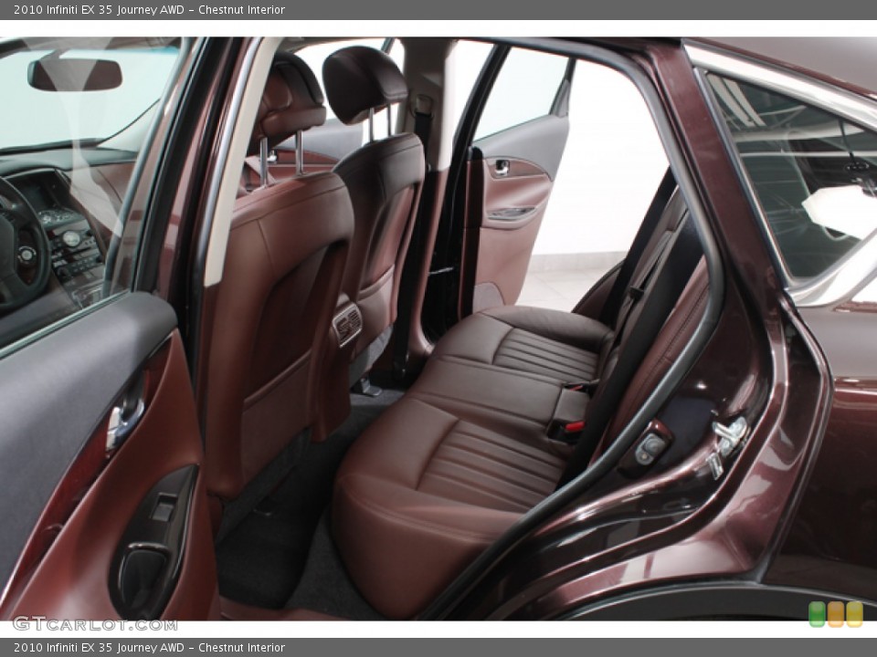 Chestnut Interior Rear Seat for the 2010 Infiniti EX 35 Journey AWD #75654382