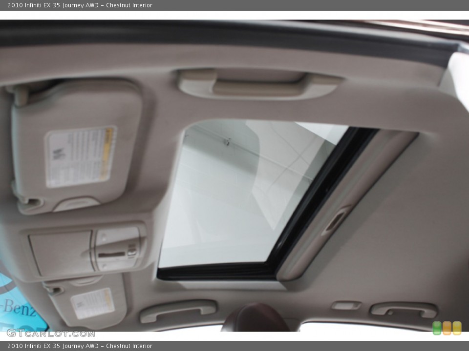 Chestnut Interior Sunroof for the 2010 Infiniti EX 35 Journey AWD #75654485