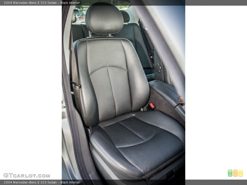Black Interior Front Seat for the 2004 Mercedes-Benz E 320 Sedan #75655428