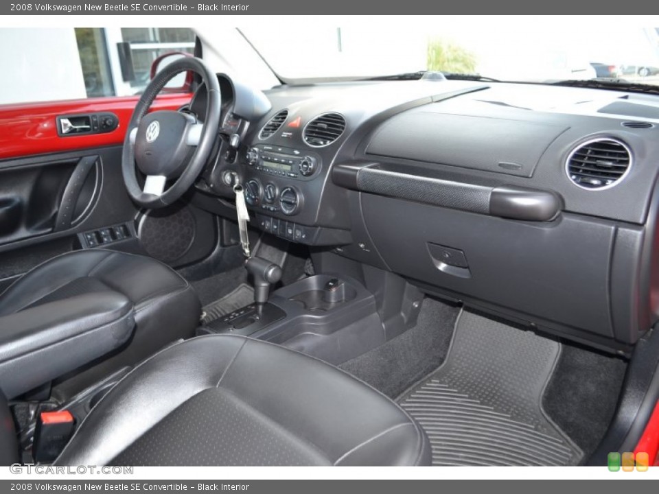 Black Interior Dashboard for the 2008 Volkswagen New Beetle SE Convertible #75657174