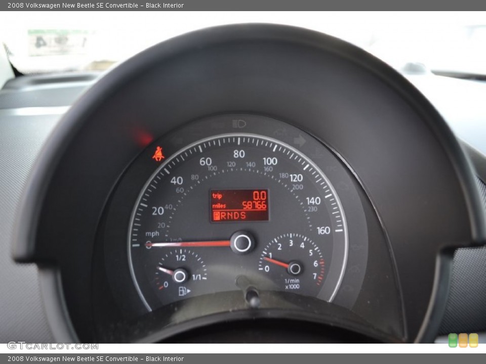 Black Interior Gauges for the 2008 Volkswagen New Beetle SE Convertible #75657246