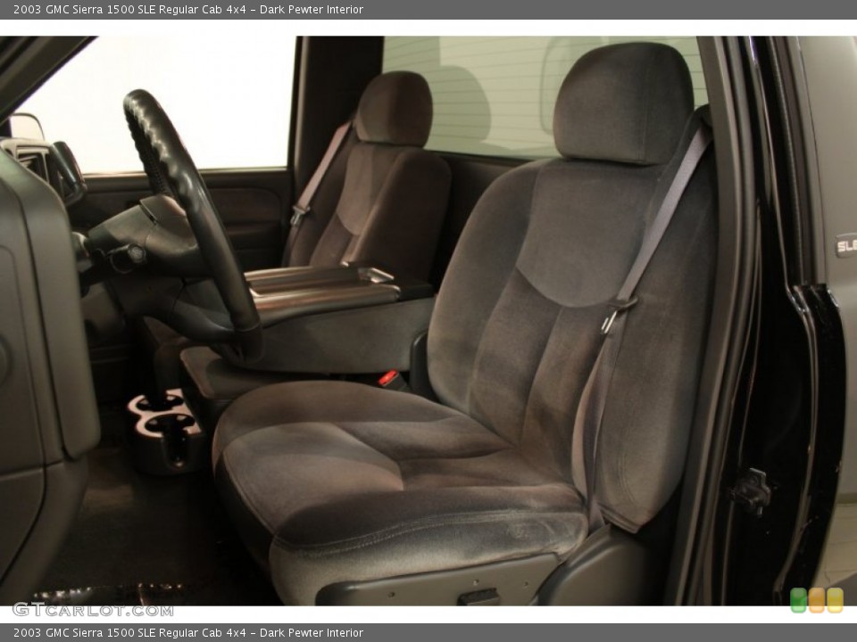 Dark Pewter Interior Photo for the 2003 GMC Sierra 1500 SLE Regular Cab 4x4 #75657720