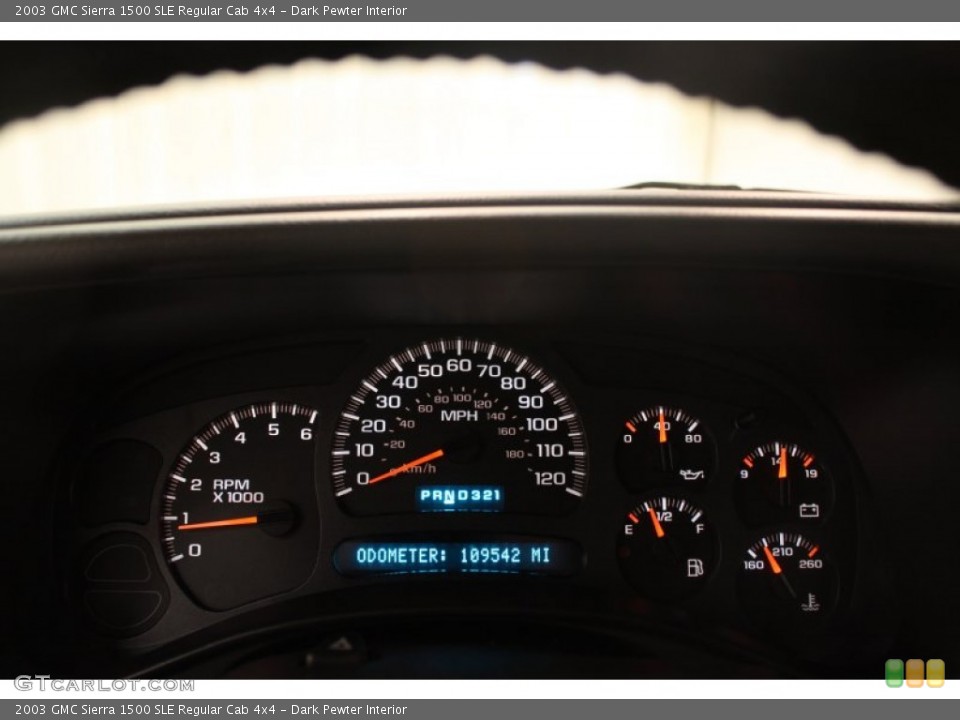 Dark Pewter Interior Gauges for the 2003 GMC Sierra 1500 SLE Regular Cab 4x4 #75657754