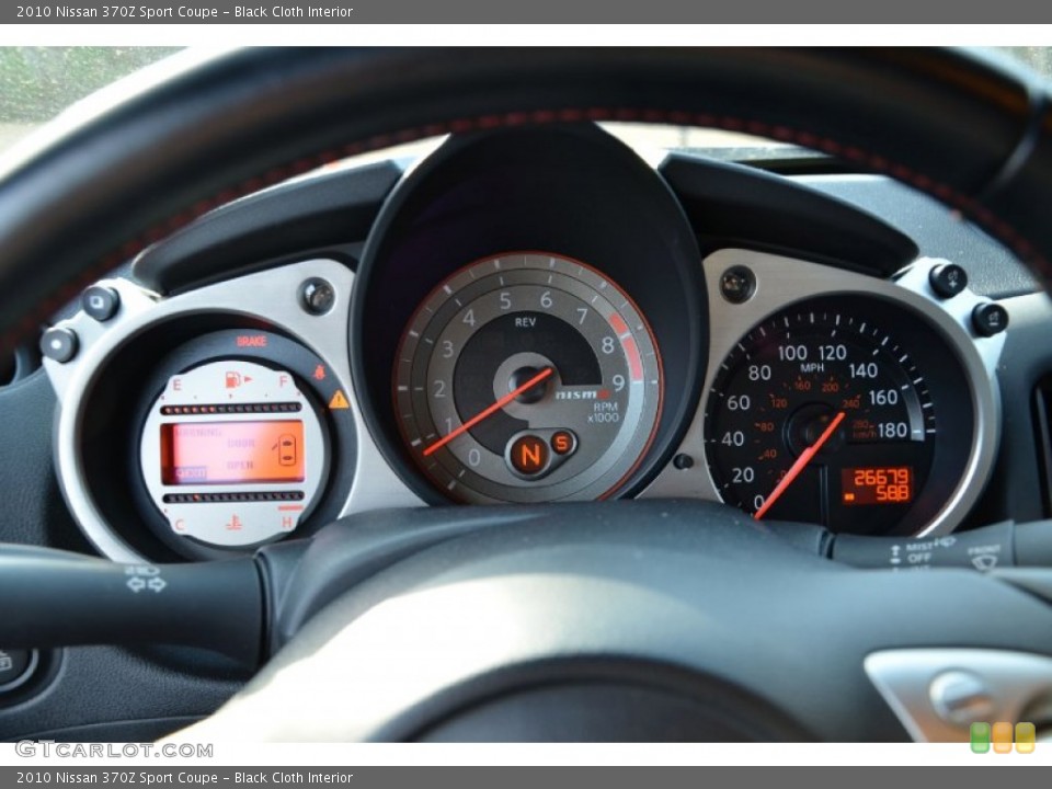 Black Cloth Interior Gauges for the 2010 Nissan 370Z Sport Coupe #75660279