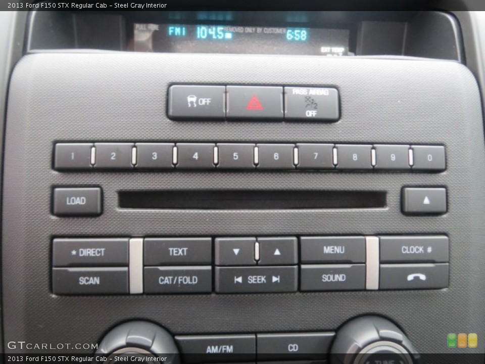 Steel Gray Interior Controls for the 2013 Ford F150 STX Regular Cab #75660462