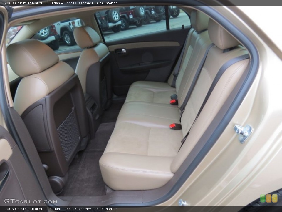 Cocoa/Cashmere Beige Interior Rear Seat for the 2008 Chevrolet Malibu LT Sedan #75666093