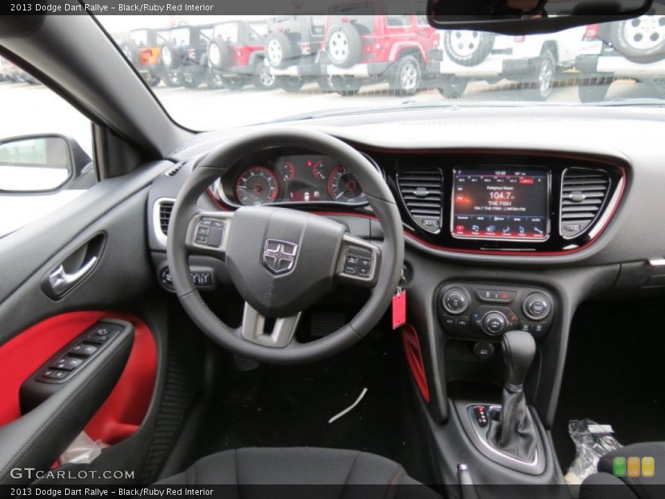 Black/Ruby Red Interior Dashboard for the 2013 Dodge Dart Rallye #75667006