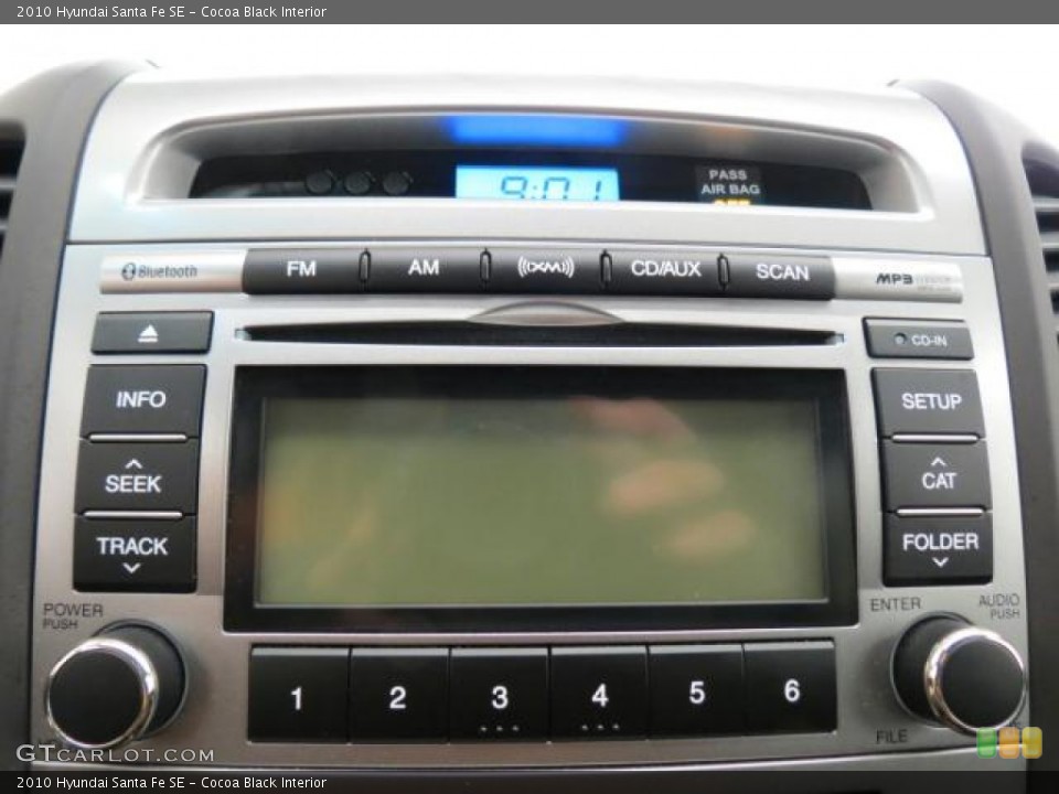 Cocoa Black Interior Audio System for the 2010 Hyundai Santa Fe SE #75667223