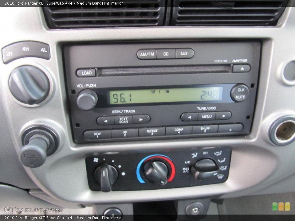 Medium Dark Flint Interior Audio System for the 2010 Ford Ranger XLT SuperCab 4x4 #75667530