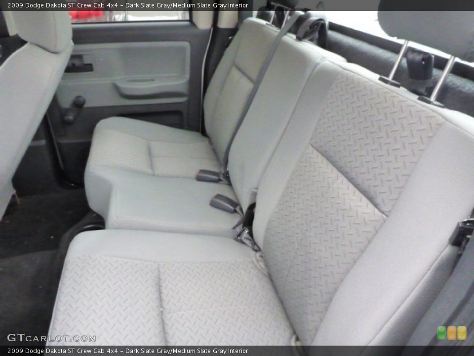 Dark Slate Gray/Medium Slate Gray Interior Rear Seat for the 2009 Dodge Dakota ST Crew Cab 4x4 #75668163