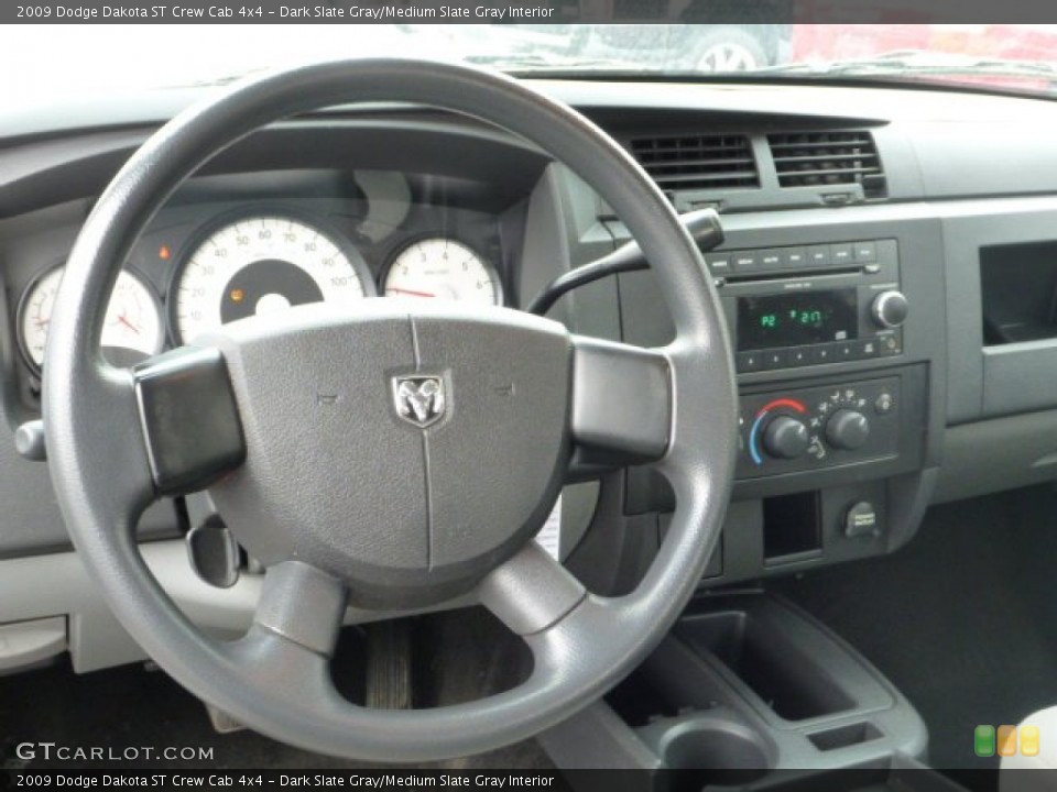 Dark Slate Gray/Medium Slate Gray Interior Dashboard for the 2009 Dodge Dakota ST Crew Cab 4x4 #75668166