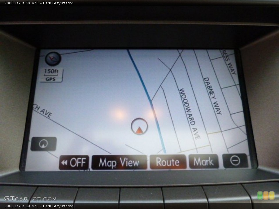 Dark Gray Interior Navigation for the 2008 Lexus GX 470 #75668286