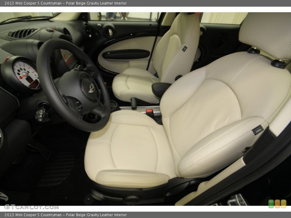 Polar Beige Gravity Leather Interior Front Seat for the 2013 Mini Cooper S Countryman #75671816