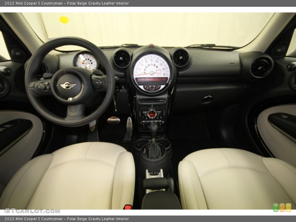 Polar Beige Gravity Leather Interior Dashboard for the 2013 Mini Cooper S Countryman #75671835