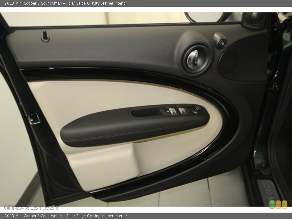 Polar Beige Gravity Leather Interior Door Panel for the 2013 Mini Cooper S Countryman #75672011