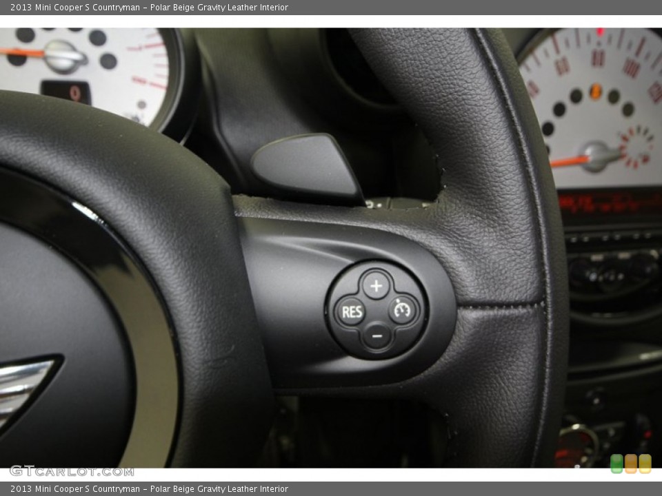 Polar Beige Gravity Leather Interior Controls for the 2013 Mini Cooper S Countryman #75672162