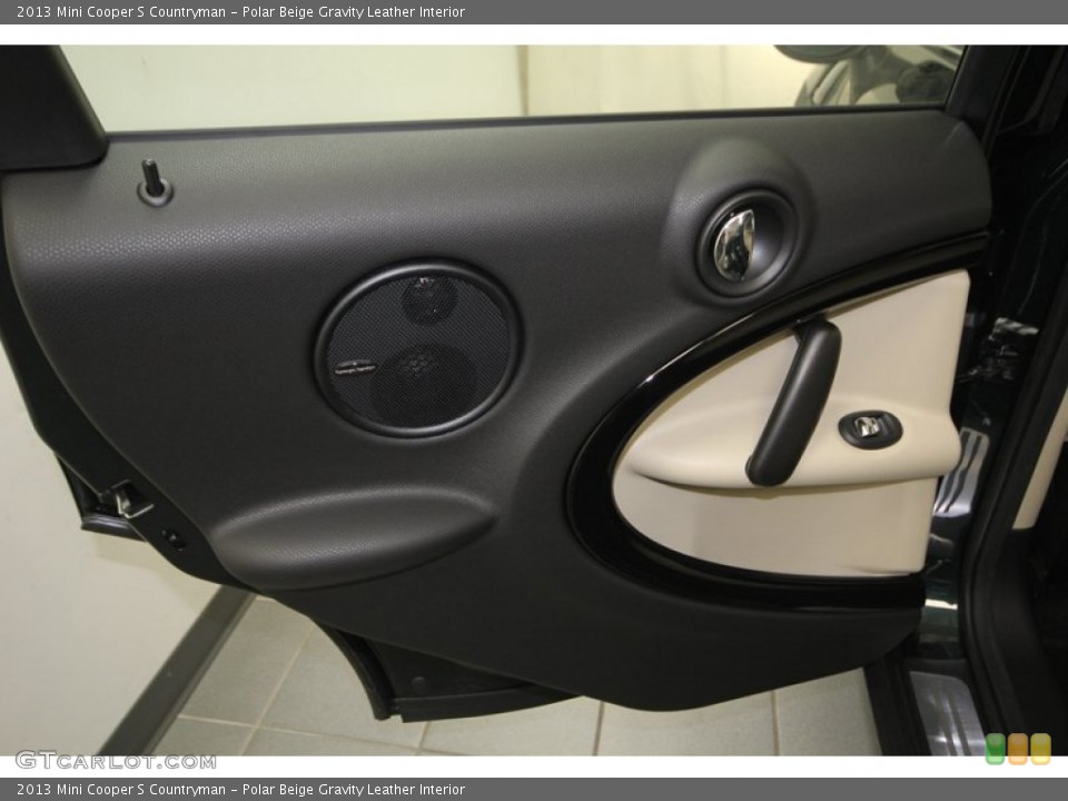 Polar Beige Gravity Leather Interior Door Panel for the 2013 Mini Cooper S Countryman #75672222