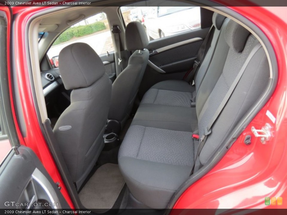 Charcoal Interior Rear Seat for the 2009 Chevrolet Aveo LT Sedan #75672451