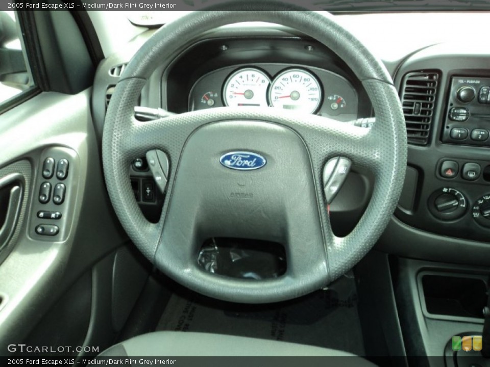 Medium/Dark Flint Grey Interior Steering Wheel for the 2005 Ford Escape XLS #75673347