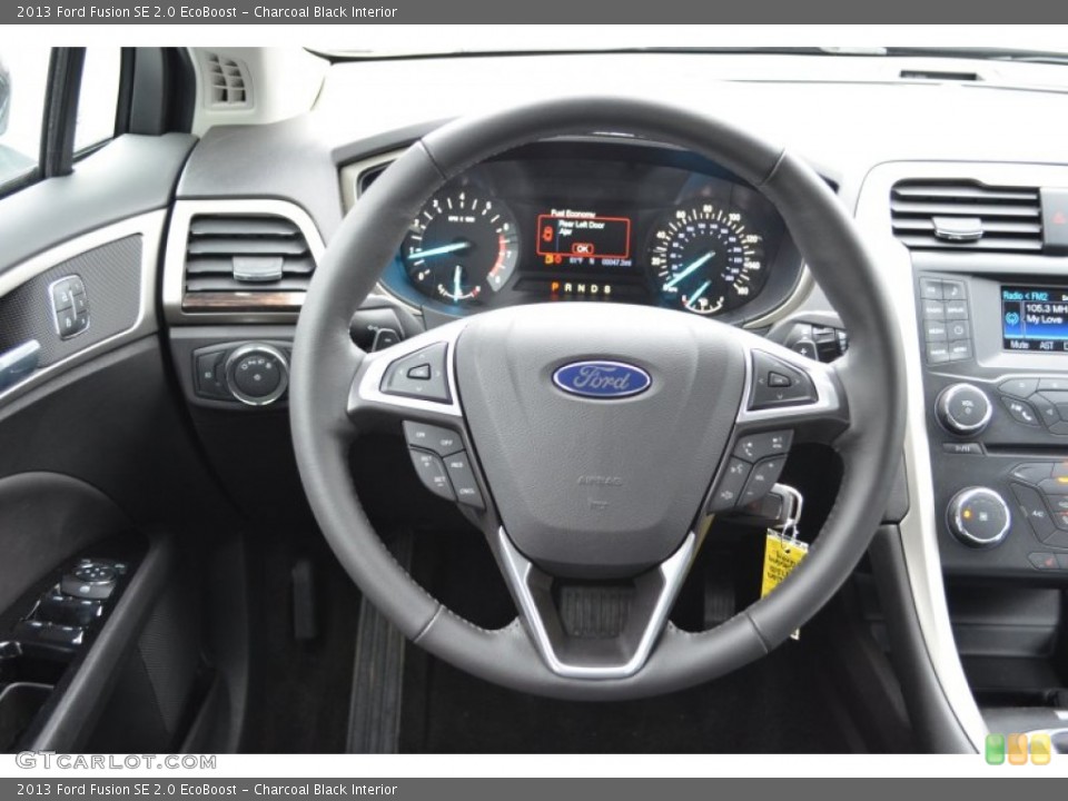 Charcoal Black Interior Steering Wheel for the 2013 Ford Fusion SE 2.0 EcoBoost #75673593