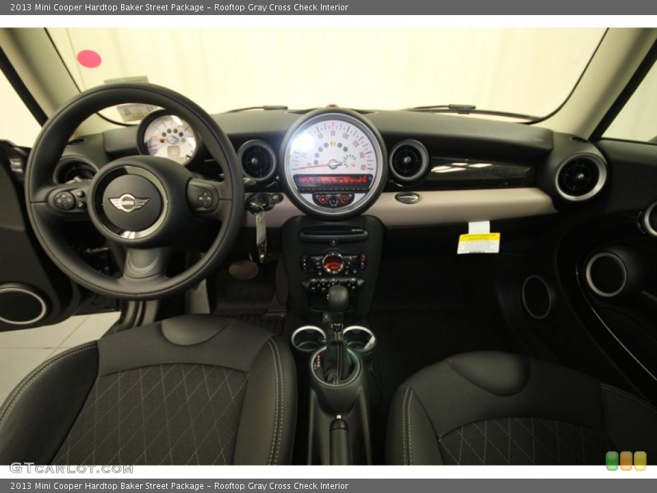 Rooftop Gray Cross Check Interior Dashboard for the 2013 Mini Cooper Hardtop Baker Street Package #75675735