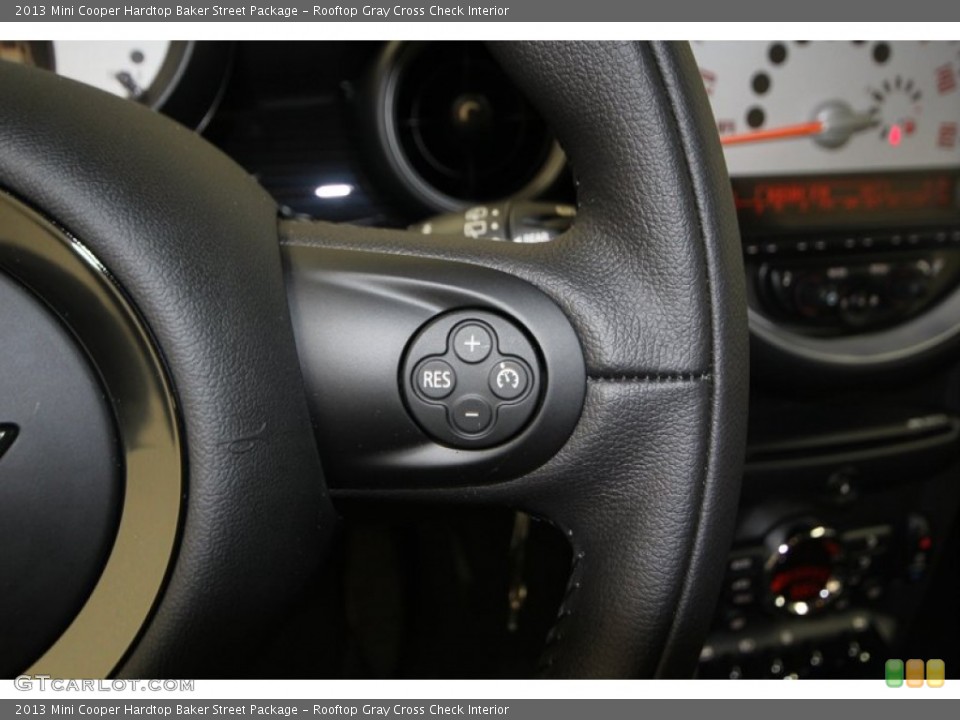 Rooftop Gray Cross Check Interior Controls for the 2013 Mini Cooper Hardtop Baker Street Package #75675999