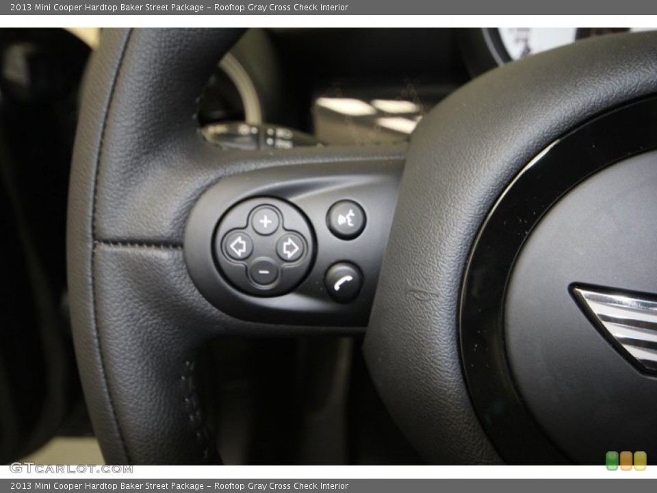 Rooftop Gray Cross Check Interior Controls for the 2013 Mini Cooper Hardtop Baker Street Package #75676021