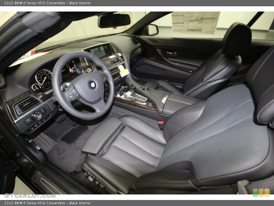Black Interior Prime Interior for the 2013 BMW 6 Series 650i Convertible #75680724