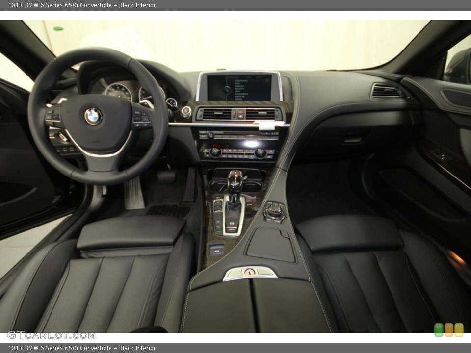 Black Interior Dashboard for the 2013 BMW 6 Series 650i Convertible #75680742