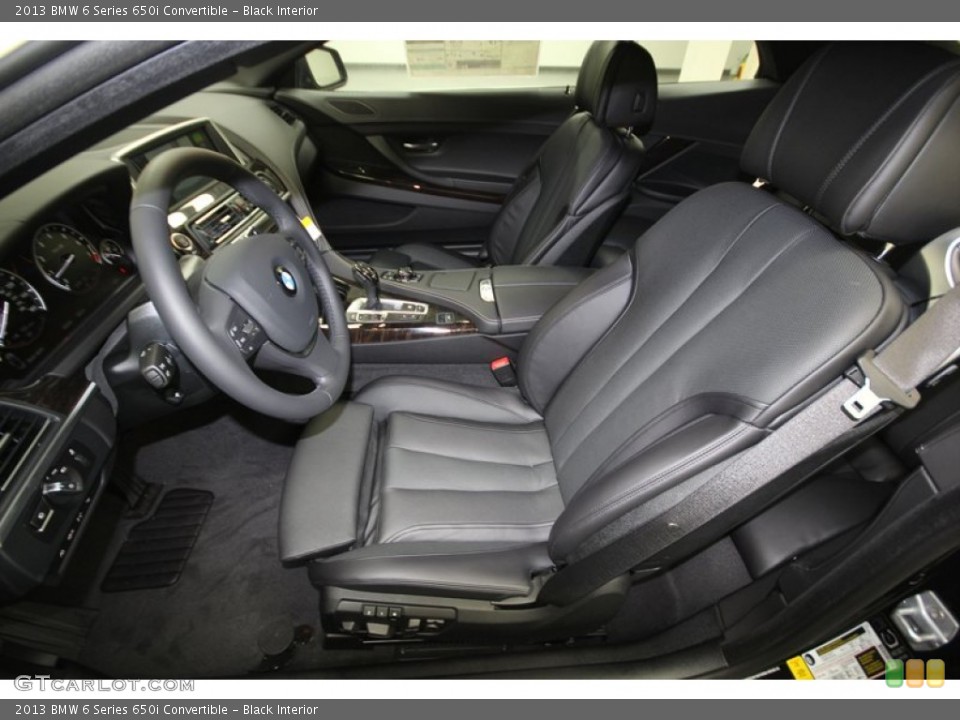 Black Interior Front Seat for the 2013 BMW 6 Series 650i Convertible #75680904
