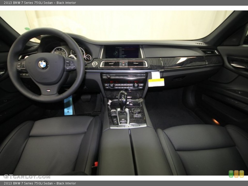 Black Interior Dashboard for the 2013 BMW 7 Series 750Li Sedan #75681348