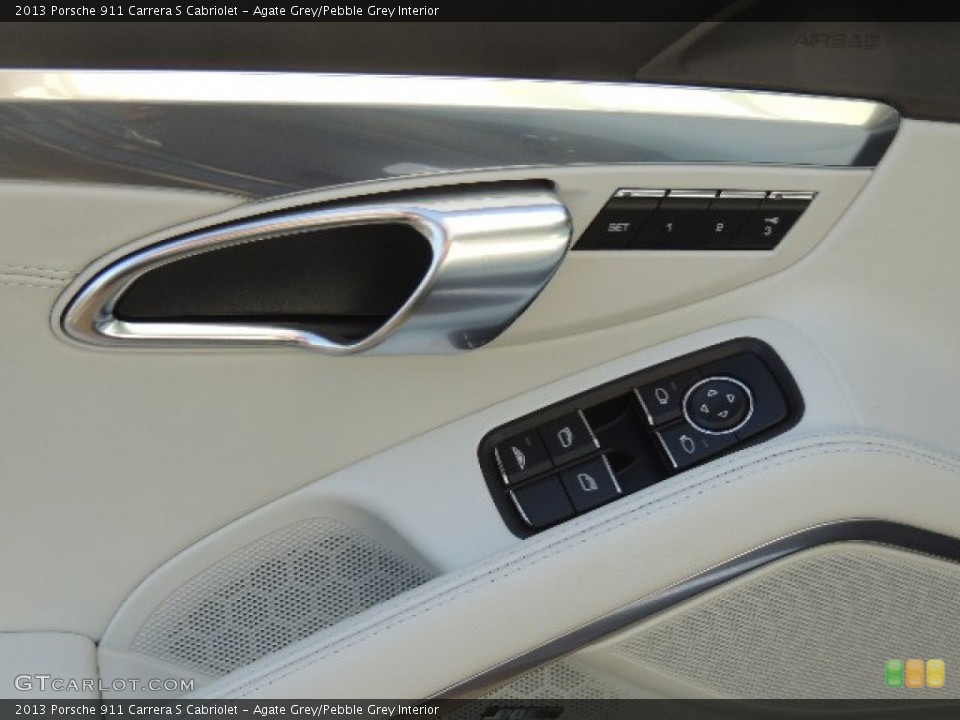 Agate Grey/Pebble Grey Interior Controls for the 2013 Porsche 911 Carrera S Cabriolet #75681834