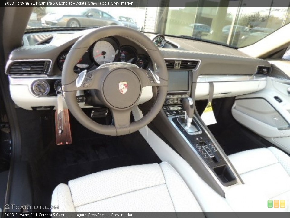 Agate Grey/Pebble Grey Interior Prime Interior for the 2013 Porsche 911 Carrera S Cabriolet #75681873