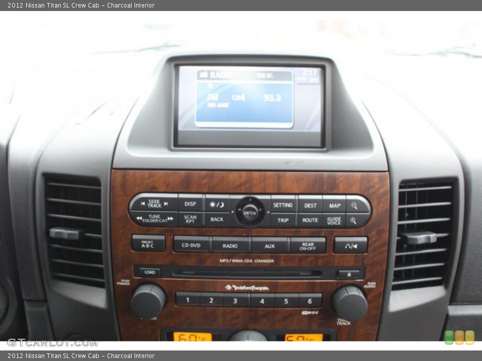 Charcoal Interior Controls for the 2012 Nissan Titan SL Crew Cab #75683213