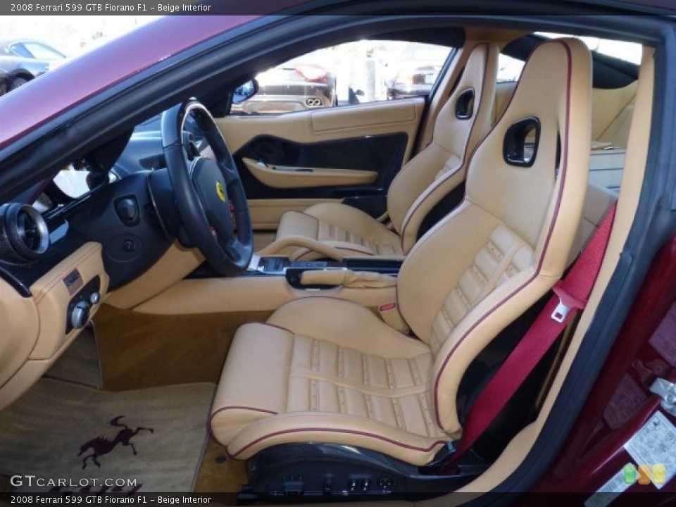 Beige Interior Front Seat for the 2008 Ferrari 599 GTB Fiorano F1 #75685620