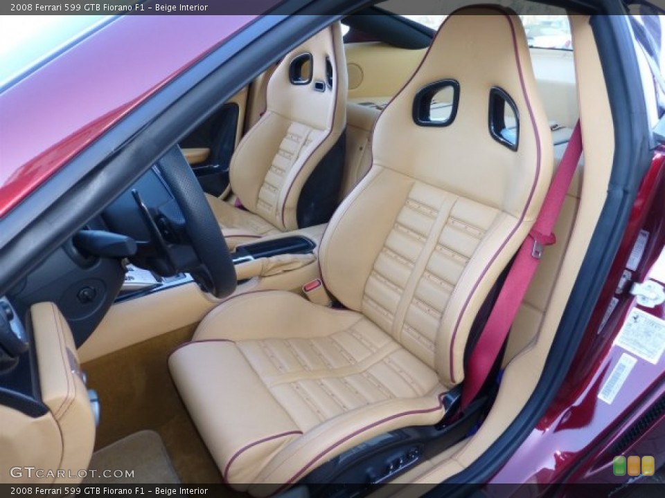Beige Interior Front Seat for the 2008 Ferrari 599 GTB Fiorano F1 #75685642