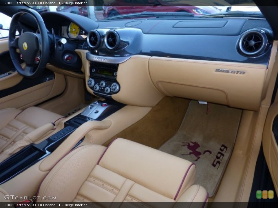 Beige Interior Dashboard for the 2008 Ferrari 599 GTB Fiorano F1 #75685698