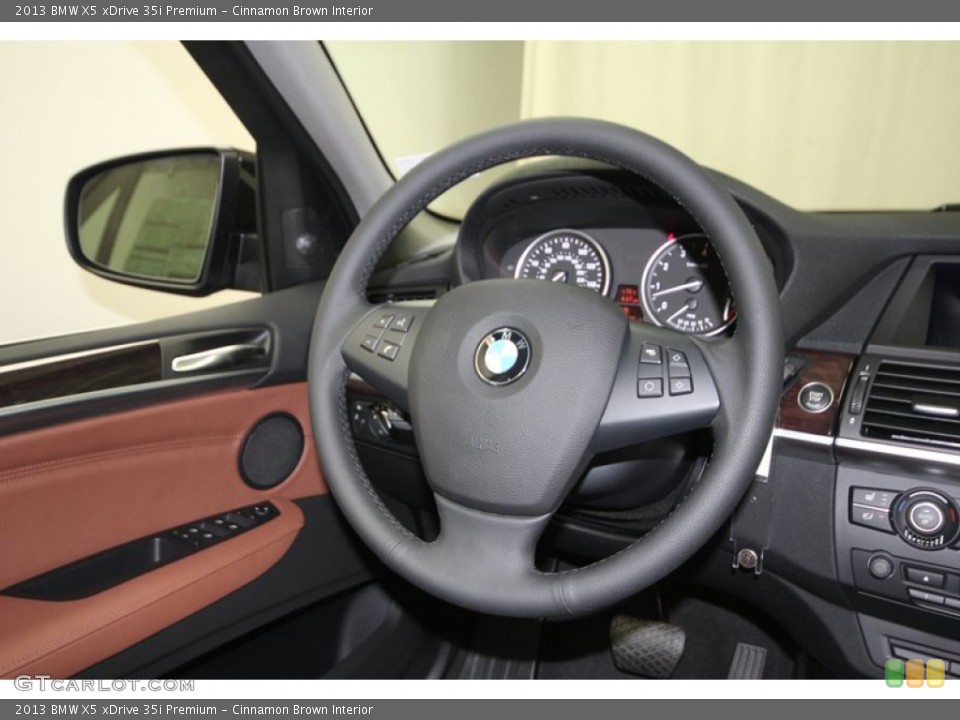 Cinnamon Brown Interior Steering Wheel for the 2013 BMW X5 xDrive 35i Premium #75685719