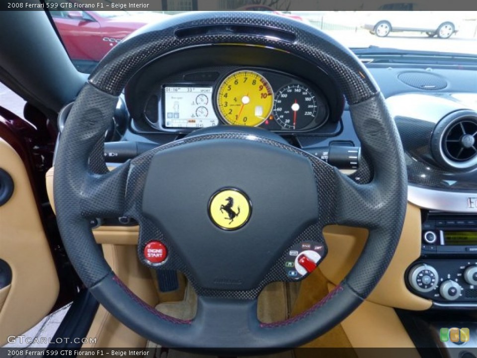 Beige Interior Steering Wheel for the 2008 Ferrari 599 GTB Fiorano F1 #75685809
