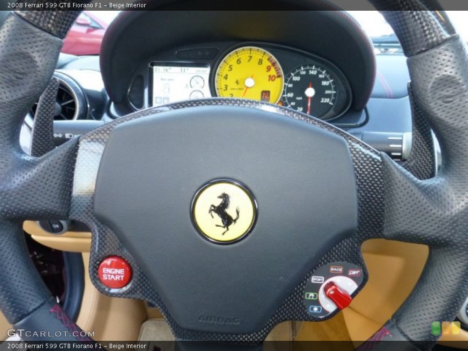 Beige Interior Steering Wheel for the 2008 Ferrari 599 GTB Fiorano F1 #75685833