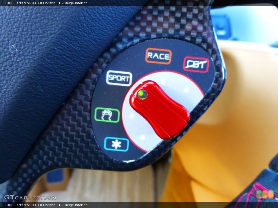 Beige Interior Controls for the 2008 Ferrari 599 GTB Fiorano F1 #75685864